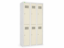 6dveřová šatní skříň s krátkými dveřmi - RAL 1013