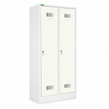 Kovová šatní skříň 2dveřová bez přepážek - RAL 9010