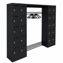 WARDROBE OPEN 2320 LH 7016 | Otevřený šatní systém s 20 přihrádkami s otvorem na dopisy