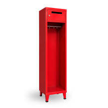 LOCKER H 1 FIRE 3000 - 1-dveřová šatní skříň pro požárníky, galvanizovaná, s držákem na přilbu