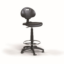 WORKSEAT AN CLASSIC HIGH F | Zvýšená průmyslová židle s kruhovou opěrkou na kluzácích>