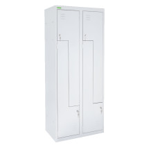LOCKER H Z4 400 1850/800/500 GY | 4dveřová šatní skříň s dveřmi ve tvaru Z