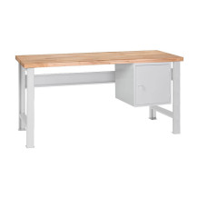 MODULBENCH GE 1500 C1 UD | Pracovní stůl se závěsnou skříňkou a nastavitelnými nohami, 1500 mm