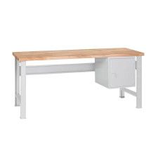 MODULBENCH GE 1700 C1 | Pracovní stůl se závěsnou skříňkou a pevnými nohami, 1700 mm