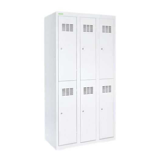 6dveřová šatní skříň s krátkými dveřmi, LOCKER H 3/6