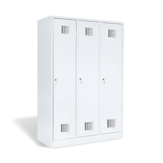 3dveřová šatní skříň s přepážkou, LOCKER M 3 BW