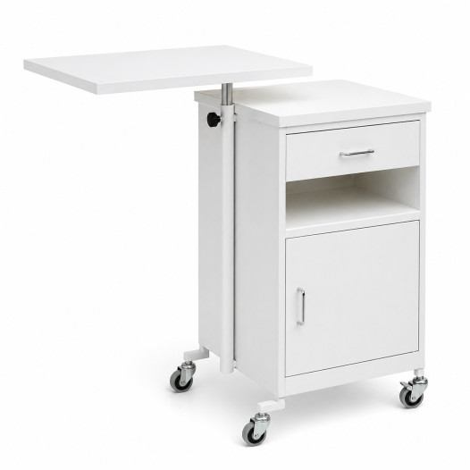 Noční stolek s otočnou jídelní deskou, BEDSIDE CAB M WE