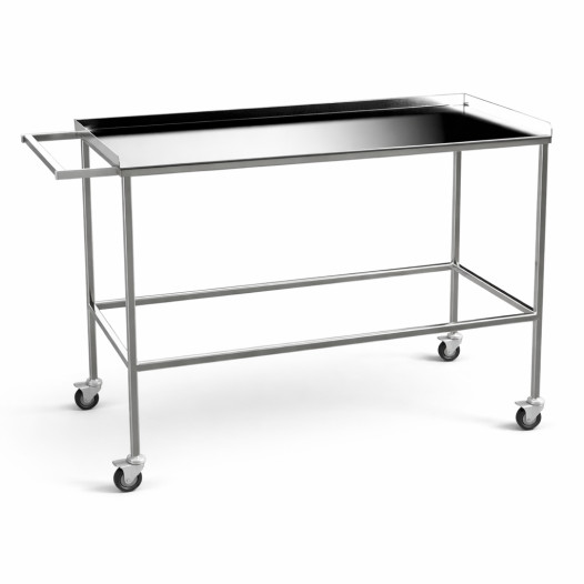 Nerezový stolek na kolečkách, HOSPI TROLLEY M SS