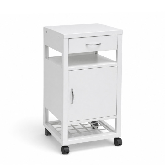 Pojízdný kovový noční stolek, BEDSIDE CAB H WE