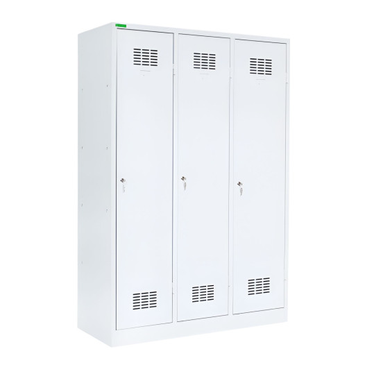 3dveřová šatní skříň s přepážkou, LOCKER H 3 BW