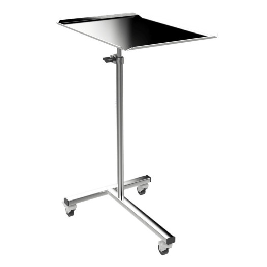 Nerezový stolek na instrumenty, na kolečkách, HOSPI INSTRUMENT TABLE M SS