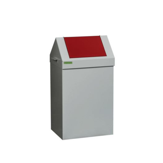 Koš na tříděný odpad s červeným víkem, SELECT 90L RED