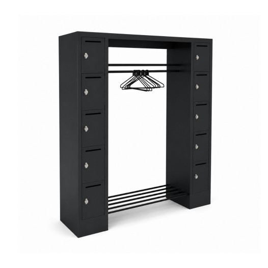 WARDROBE OPEN 1430 LH 7016 | Otevřený šatní systém s 10 přihrádkami s otvorem na dopisy