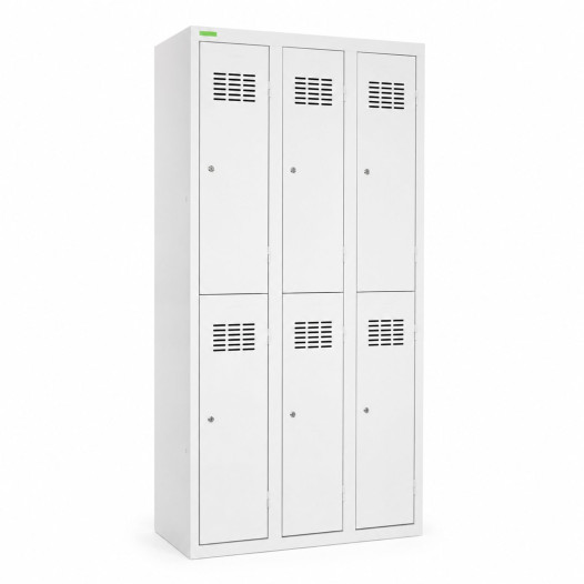 6dveřová šatní skříň s krátkými dveřmi, LOCKER H 3/6