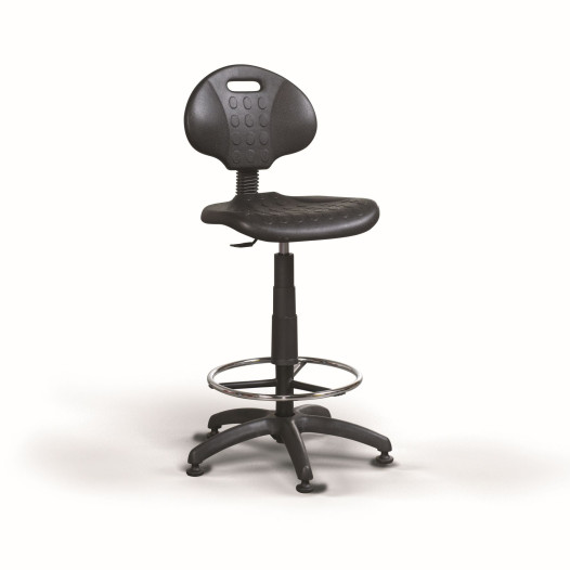 WORKSEAT AN CLASSIC HIGH F | Zvýšená průmyslová židle s kruhovou opěrkou na kluzácích>