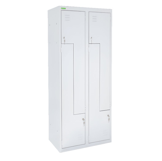 LOCKER H Z4 400 1850/800/500 GY | 4dveřová šatní skříň s dveřmi ve tvaru Z