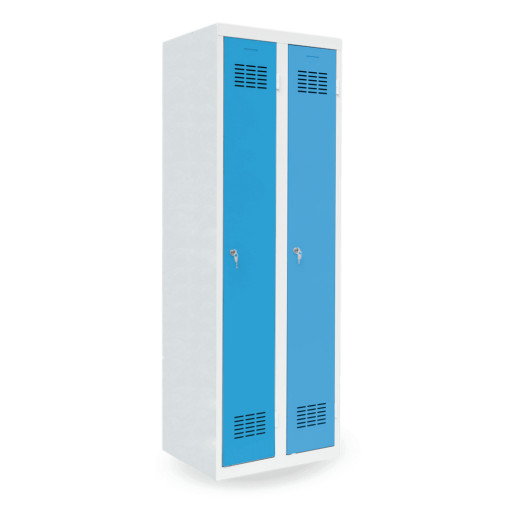 LOCKER H 2 7035/5012 | 2dveřová šatní skříň s dlouhými dveřmi