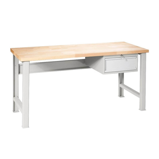 MODULBENCH GE 1500 D1 UD | Pracovní stůl s 1 závěsnou zásuvkou a nastavitelnými nohami, 1500 mm